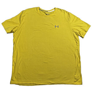 Under Armour Charged Shirt Men's XL Yellow Short Sleeve Athletic T-Shirt